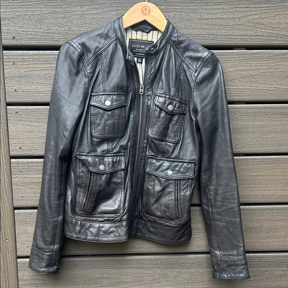 Lucky black Leather Jacket for Women - Picture 1 of 3